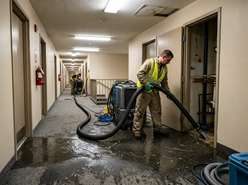 multi-unit-apartment-hallway-f-005 — frequently asked questions, Emergency Burst Pipe Water Extraction & Removal in Casselto…